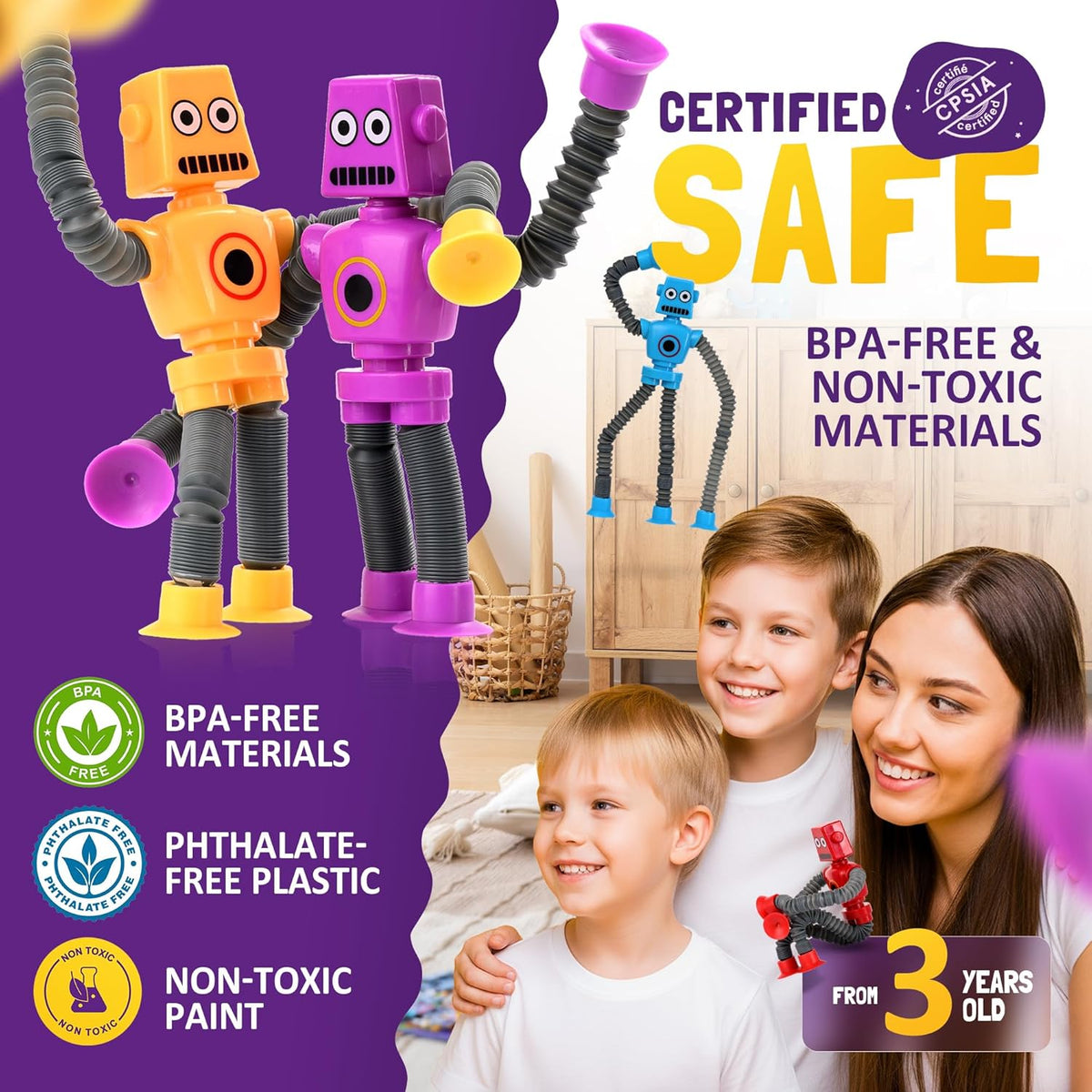 nutty toys Sensory Robot Toys 4pk - image 2