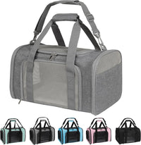 Cat Dog Carriers Soft-Sided - 20.0"L x 13.0"W x 13.0"H / grey