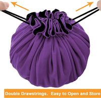 SIQUK Large Dice Bag with Pockets Big Capacity Dice Bag Drawstring - Dark Violet - image 4