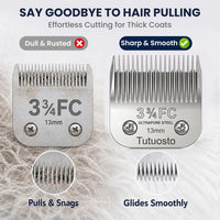 3 Pack 10 Clipper Blade Compatible with Andis - 3¾FC - image 3