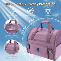 Expandable Large Cat Carrier Backpack, Supports up to – Essentials for Dogs - 16.5"L x 9.0"W x 13.4"H / Plum - image 2
