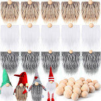 Tudomro 45 Pcs Halloween Gnome Beards for Crafting DIY Gnome Beard - Gray, Camel, White / 45