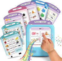 QuTZ Phonics Learning Toy for Preschool Kids - Blue / Max 800 Words + Phonics + Math