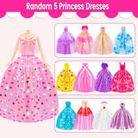 TQRAZ 76 Pcs Doll Car Playset Clothes and Accessories with 11.5 Inch - 110 pcs - image 2