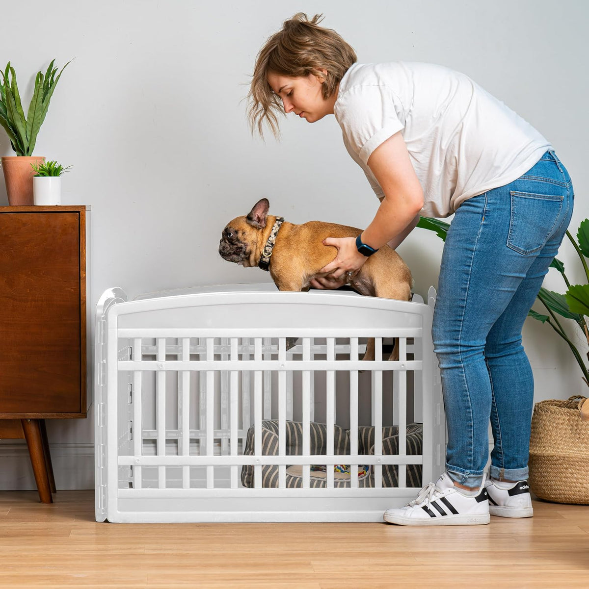 IRIS USA 4-Panel Dog Playpen, Pet Enclosure - White / 4 Panel – 24" H - image 4
