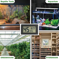 Reptile Thermometer and Humidity Gauge Digtal Terrarium Thermometer - 2 / rectangle - image 3