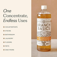 Branch Basics Premium Starter Kit: All Purpose, Glass, and Bathroom Cleaner plus our Foaming Wash, and Laundry Bottle (3 Plastic Spray Bottles + Concentrate) Fragrance-Free