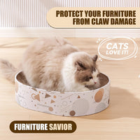 Oval Sturdy Cat Scratching Cardboard Pad Breathable Cat Scratch Pad - Oval Cat Scratcher - image 2