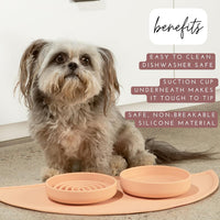 The Perfect Dish, Silicone Dog Bowl for Food & Water - Terracotta / Small (6” Across x 1.25” Tall) - image 2