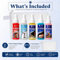 Pet Cologne, Long Lasting Scented Dog & Cat Deodorizing Spray - Variety Pack - image 4