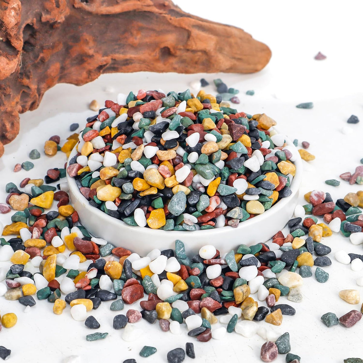 CJGQ 2.4lb Aquarium Gravel for Plants - Mixed Pebble / 2.4 lb (1/4 in)