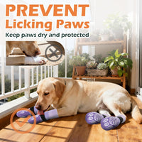 Anti Slip Dog Socks to Prevent Licking Paws with Grippers Black – Essentials for Dogs - Purple / X-Small - image 4