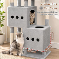 Maine Coon Cat Tree, Heavy Duty Cat Tower for 20 lbs+, GCT033G – Essentials for Cats - 60 inches / Light Gray - image 3