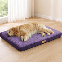 Patas Lague Orthopedic Large Dog Bed Washable Pet Sofa Mat 36''X24'' - 48"L x 30"W x 3.5"Th / Purple