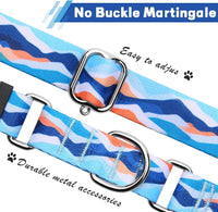 Hikiko Martingale Dog Collar Without Buckle - Blue Mountain / Large - image 2