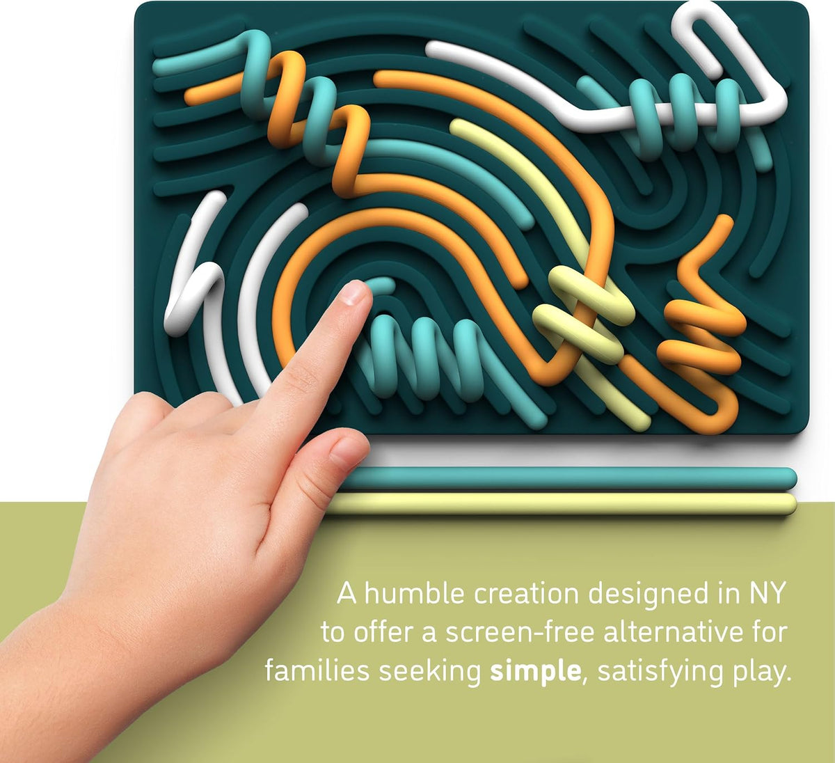 Pushpeel Sensory Activity Board: Silicone Fidget Toy for - Spruce / Original Board - image 3