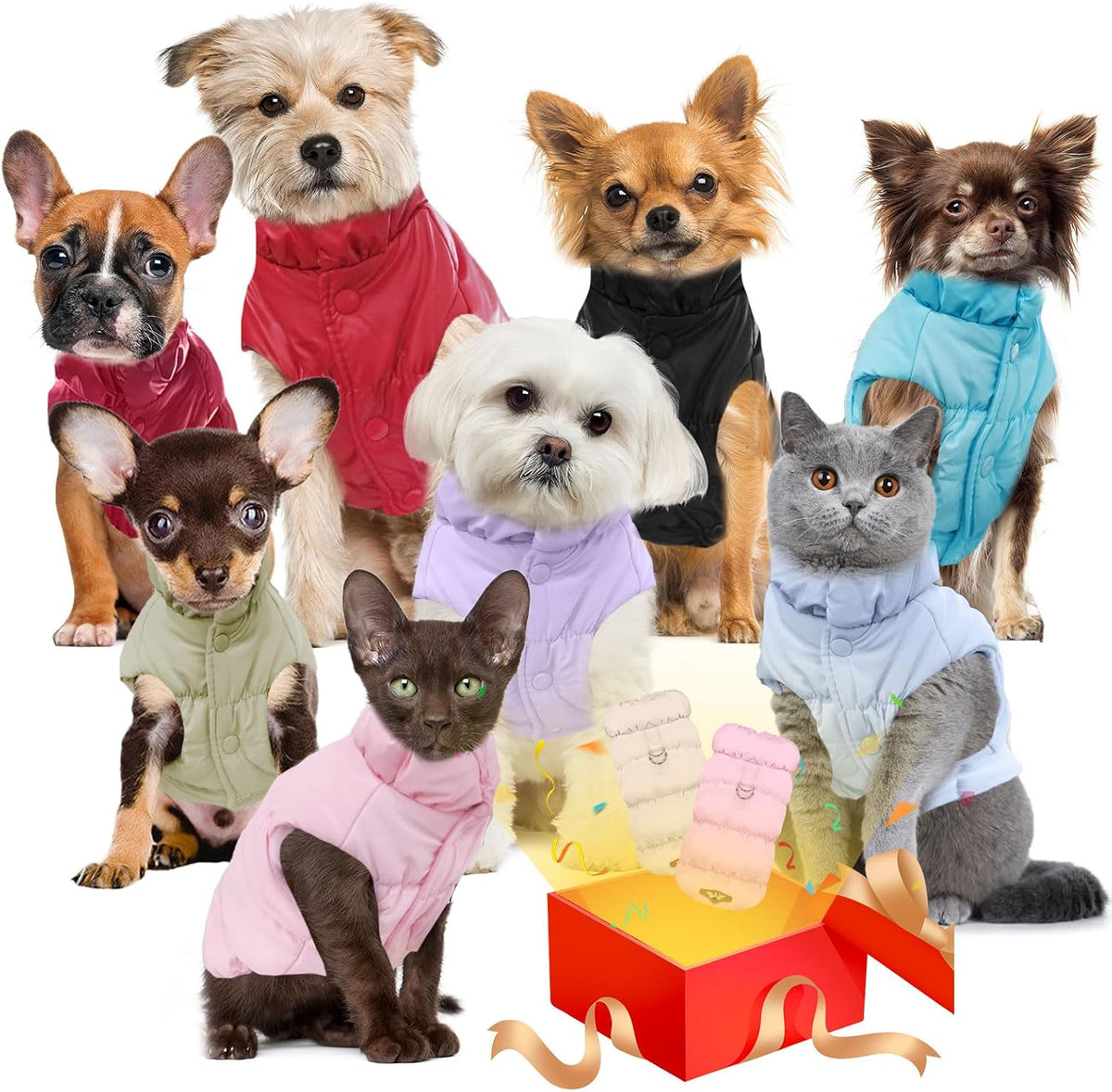 Warm Fleece Dog Jacket Coat for Small Medium Dog Winter Clothes Girl – Essentials for Dogs - Purple / Large - image 4