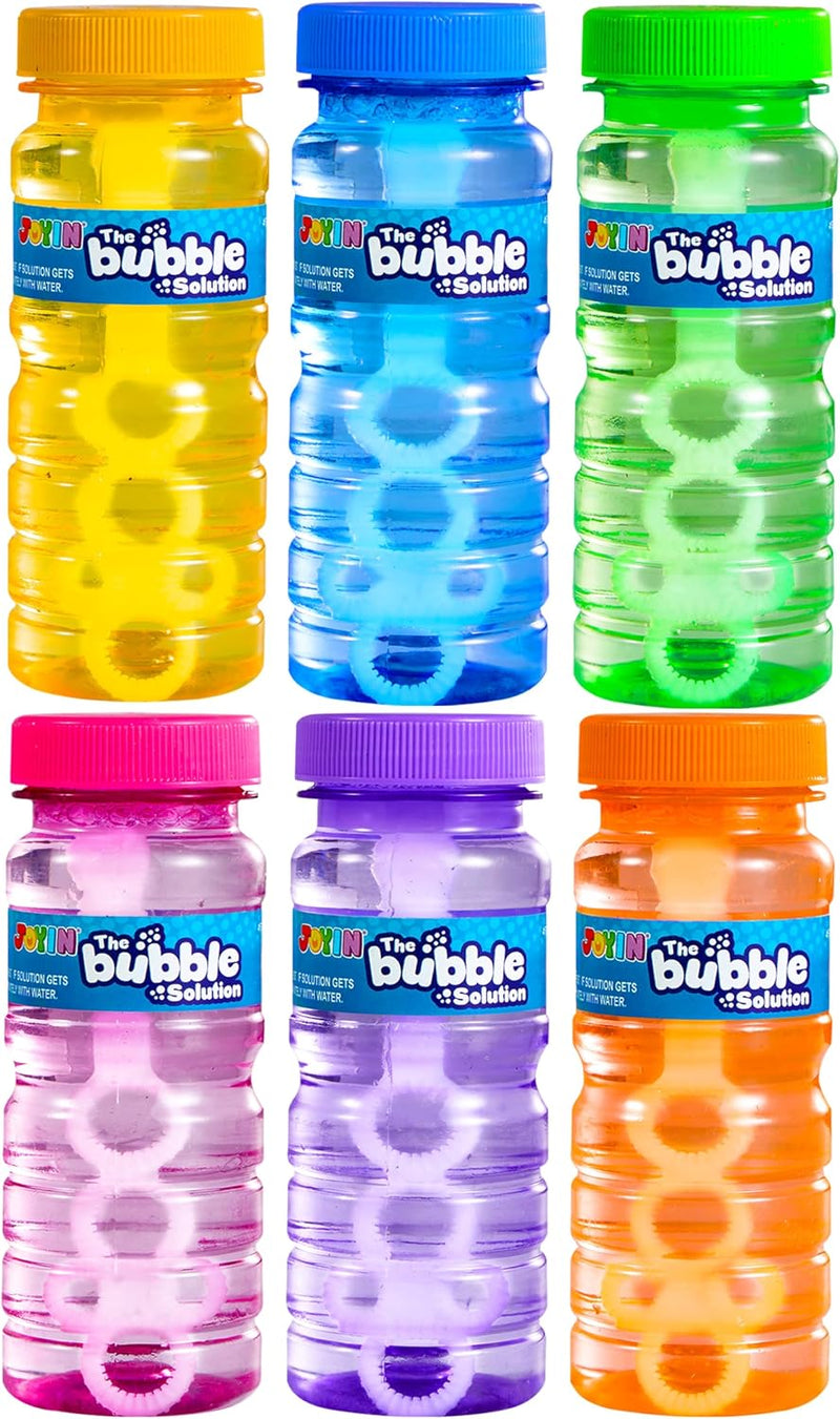 JOYIN Bubble Bottles 6 PCS, Bubbles for Toddlers - Bubble Set 6 PCS