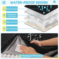 Dog Car Bed, Non-Slip Backseat Extender Pet Mat 50"x24.6"x2" – Essentials for Dogs - Medium (50"L×24.6"W×2"H) / Black - image 2