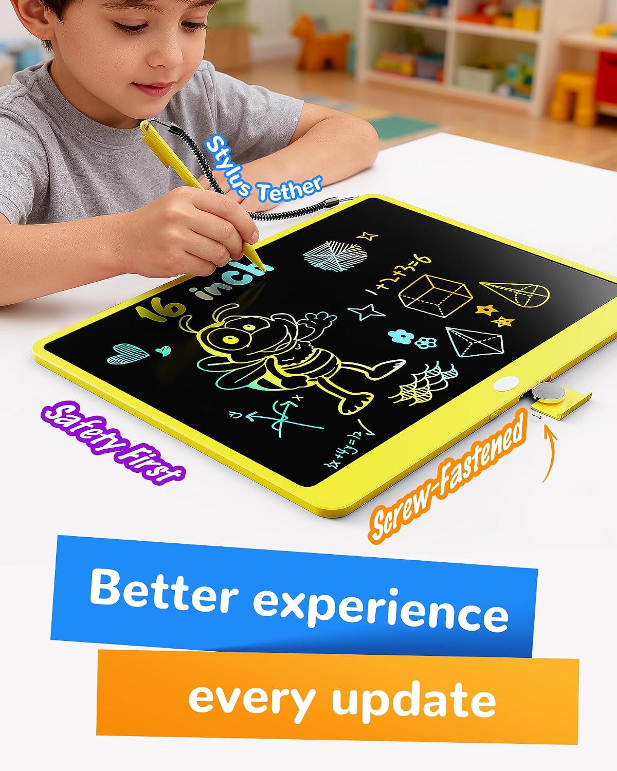 KOKODI LCD Writing Tablet - Yellow / 16in - image 3