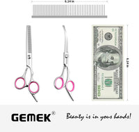Dog Grooming Scissors with Safety Round Tips Stainless Steel – Essentials for Dogs - Rose - image 2