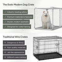 Diggs Evolv Modular Dog Crate for Dogs 16-18" Tall - Large (44.1"L x 30.5"W x 31.9"H) / Ash - image 4