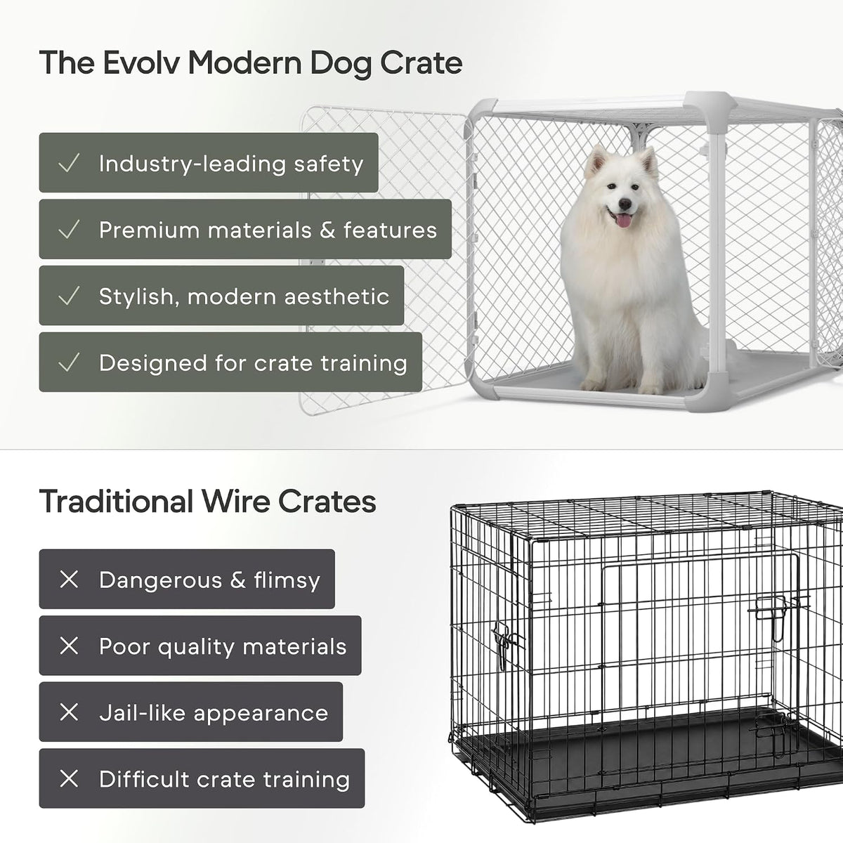 Diggs Evolv Modular Dog Crate for Dogs 16-18" Tall - Large (44.1"L x 30.5"W x 31.9"H) / Ash - image 4