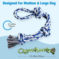 UPSKY 2 Pack Dog Rope Toys - B-Blue&Green - image 2
