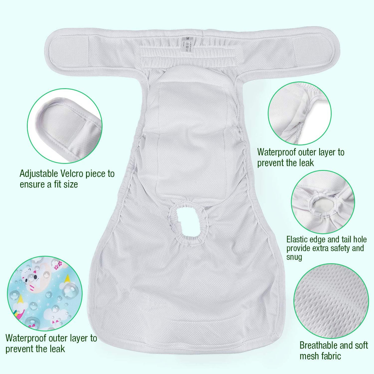 Pet Soft Female Dog Diapers, Puppy Diapers - Animals / X-Large:25''-33'' - image 3