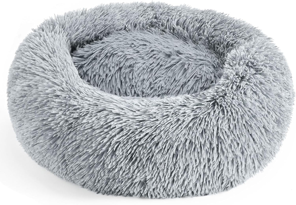 Hoewina Dog & Cat Bed for Indoor Cats - Light Grey / 32.0"L x 32.0"W x 8.0"Th