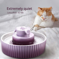 Wonder Creature Ceramic Cat Water Fountain - Purple - image 4