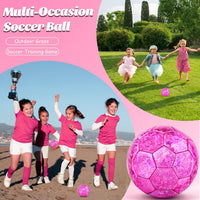 DLUGOPIS sparkling pink size 2 toddler soccer ball for ages 3 to 8 - view 13