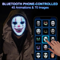 Gootus LED Halloween Mask with Gesture Sensing & Customizable – Fun for Kids & Family - image 2
