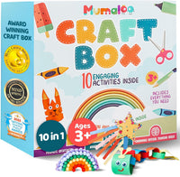 Mumaloo Arts and Crafts Kit for Kids, 10 Projects Ages 4, 8 - Original
