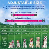Reflective Neoprene Padded Dog Collar with Quick Release Buckle – Essentials for Dogs - Hot Pink / Medium - image 2