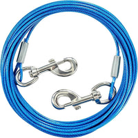 10/15/20/25FT Dog Tie Out Cable - Blue / 125Ibs 10ft