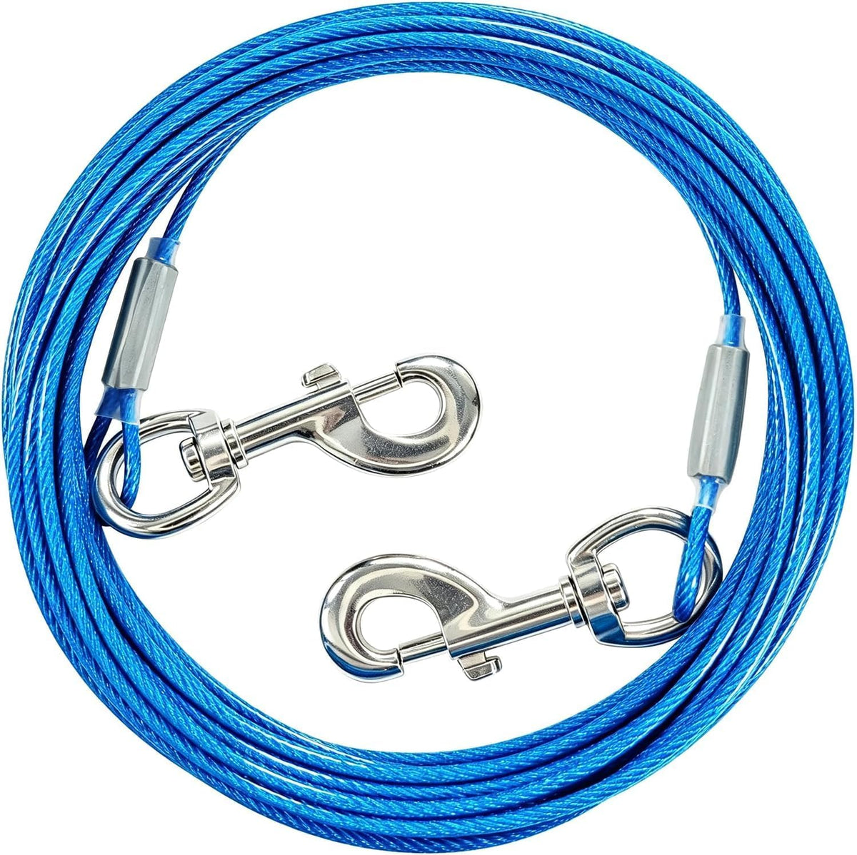 10/15/20/25FT Dog Tie Out Cable - Blue / 125Ibs 10ft