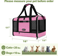 Cat Carrier 18x11x11 Top Load - Pink / 18.0"L x 11.0"W x 11.0"H - image 2