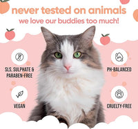 Peach Cat Shampoo - Deep Cleansing Shampoo for Cats - Fruity Scented - with Aloe Vera and B5 (16.90oz)