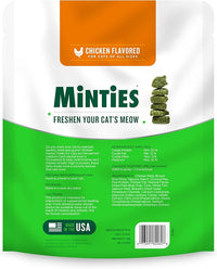 Minties Dental Treats for Cats, Chicken Flavored Treats for Cats, Freshens Breath and Controls Tartar, 10oz