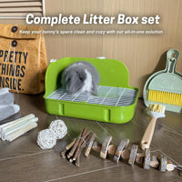 Rabbit Litter Box, Bunny Litter Box, Guinea Pig Potty Trained - Grass Green - image 3