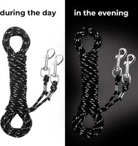 Long Cat Leash Reflective Pet Rope for Yard Walking Training Outdoor - black / 15 ft - image 2