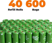 Best Pet Supplies Poop Bags for Dogs, 50% Post-Consumer Recycled Content dog waste bags on rolls, fits all poop bag holders for leashes - 600 Count, Green, Lavender Scented