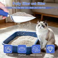 Cat Litter Scoop, Long Handle Scooper - blue - image 4