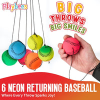 Playbees 12 neon wrist baseballs on elastic cords with Velcro wristbands - view 10