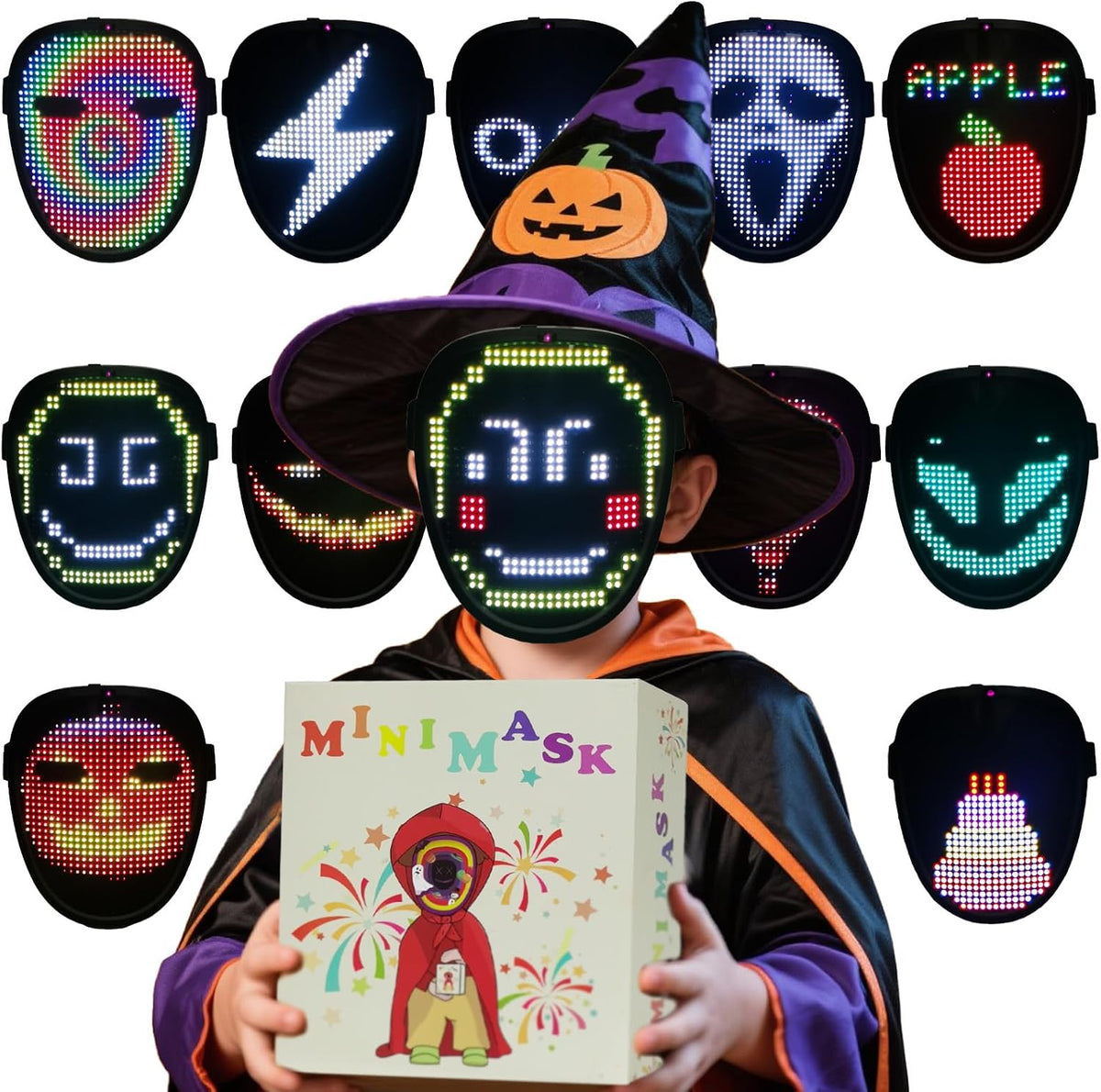 JDBMAOYE LED Light Up Mask with Gesture Sensing - Kid Led Mask