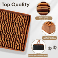 FunFurry Snuffle Mat for Dogs, Dog Puzzle Mat - Brown / 14" X 12"-Portable - image 3