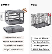 28" L Collapsible Dog Crate for Dogs - Gunmetal / 27.95 x 18.9 x 21.65 in - image 4