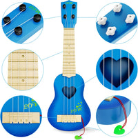 YEZI Toy Classical Ukulele Guitar Musical Instrument for Boys Girls – Fun for Kids & Family - Blue - image 3