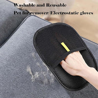 Reusable Pet Hair Removal Gloves, Electrostatic Hair Remover, Efficient Grooming Gloves for Pet Hair, Dog and Cat Fur Electrostatic Gloves for Couch, Clothes, Carpet, Bed Sheet